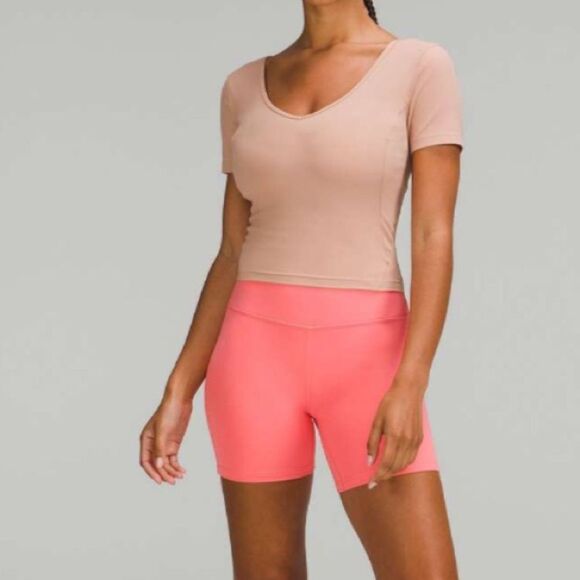 Lululemon nude tan align tee shirt top crop 4 - Picture 3 of 7